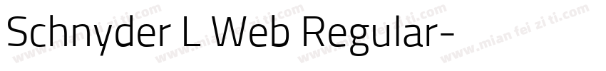 Schnyder L Web Regular字体转换